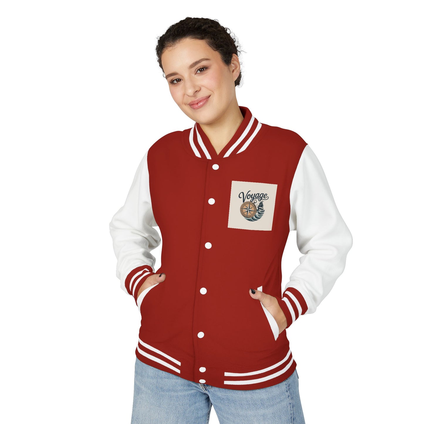 Letterman Jacket — 'Voyage' Nautical Shell Patch Varsity Jacket