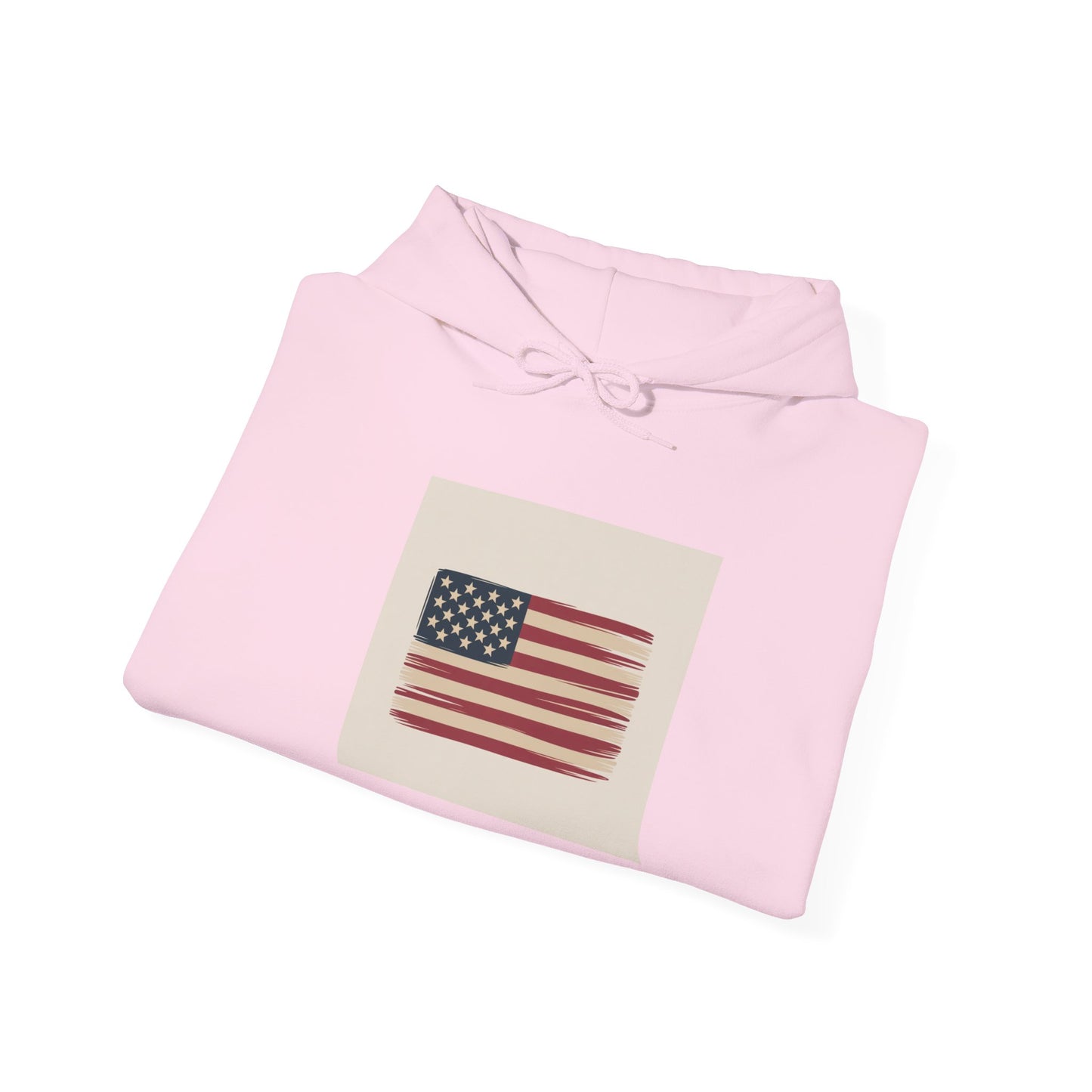 Vintage American Flag Hoodie — Distressed USA Patriotic Sweatshirt
