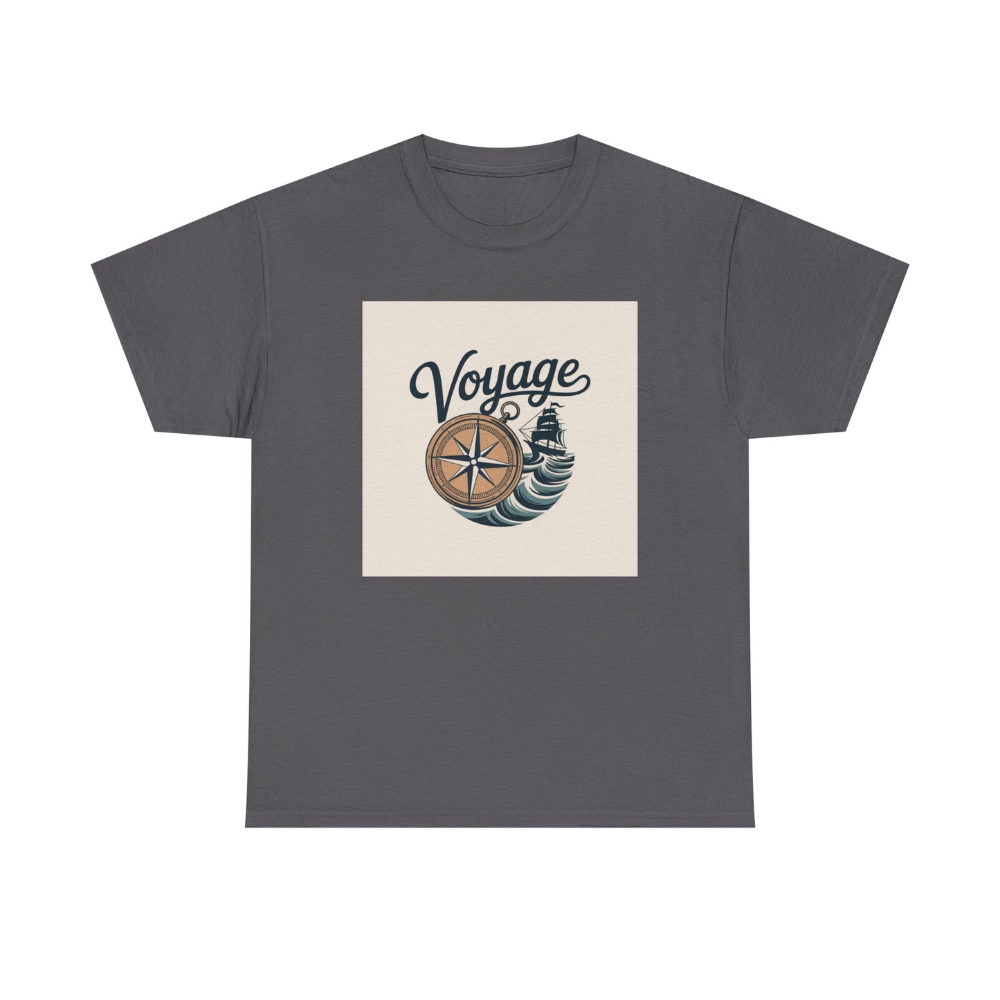 Voyage Nautical Compass T-Shirt — Adventure Beach Travel Graphic Tee
