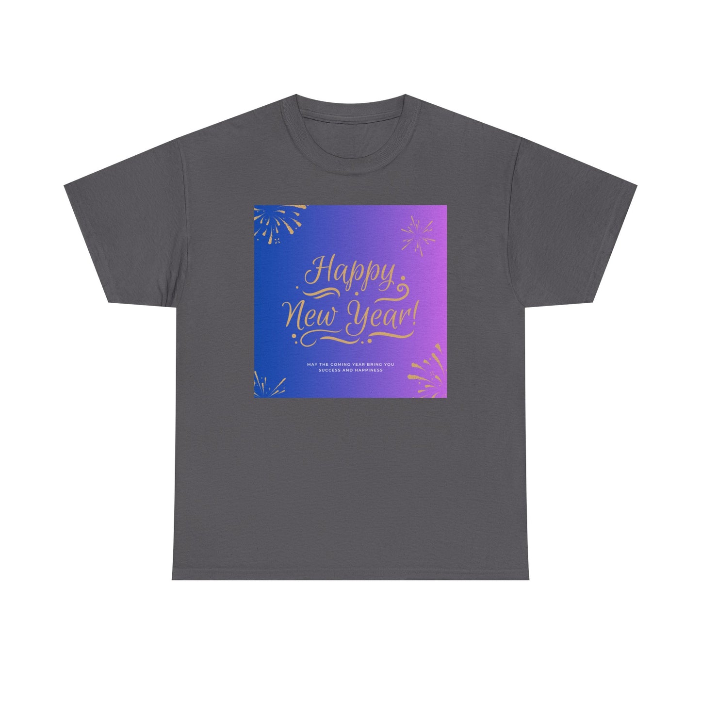 Happy New Year Tee — Festive Gradient Fireworks Holiday T‑Shirt