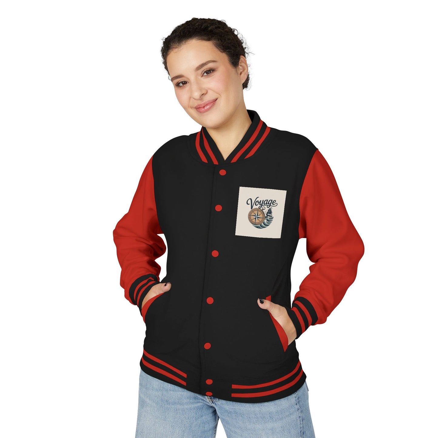 Letterman Jacket — 'Voyage' Nautical Shell Patch Varsity Jacket