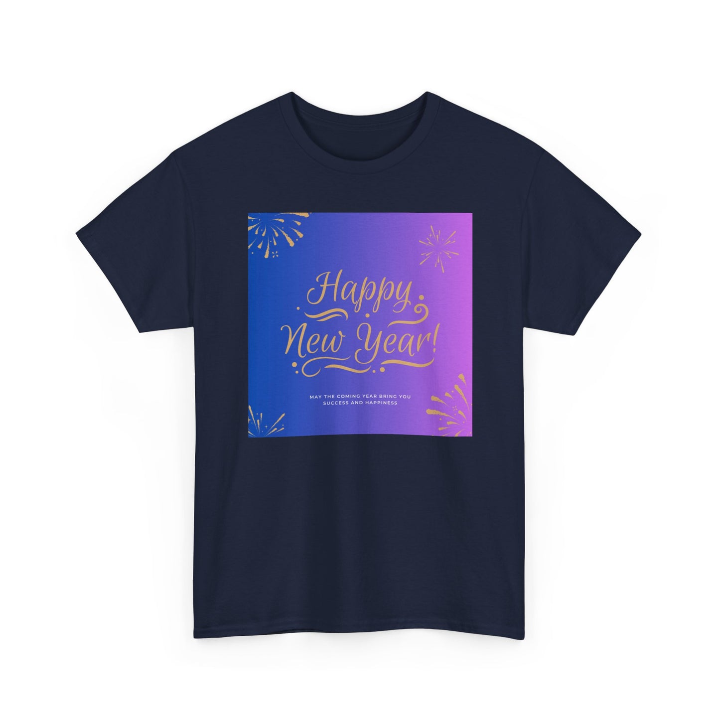 Happy New Year Tee — Festive Gradient Fireworks Holiday T‑Shirt