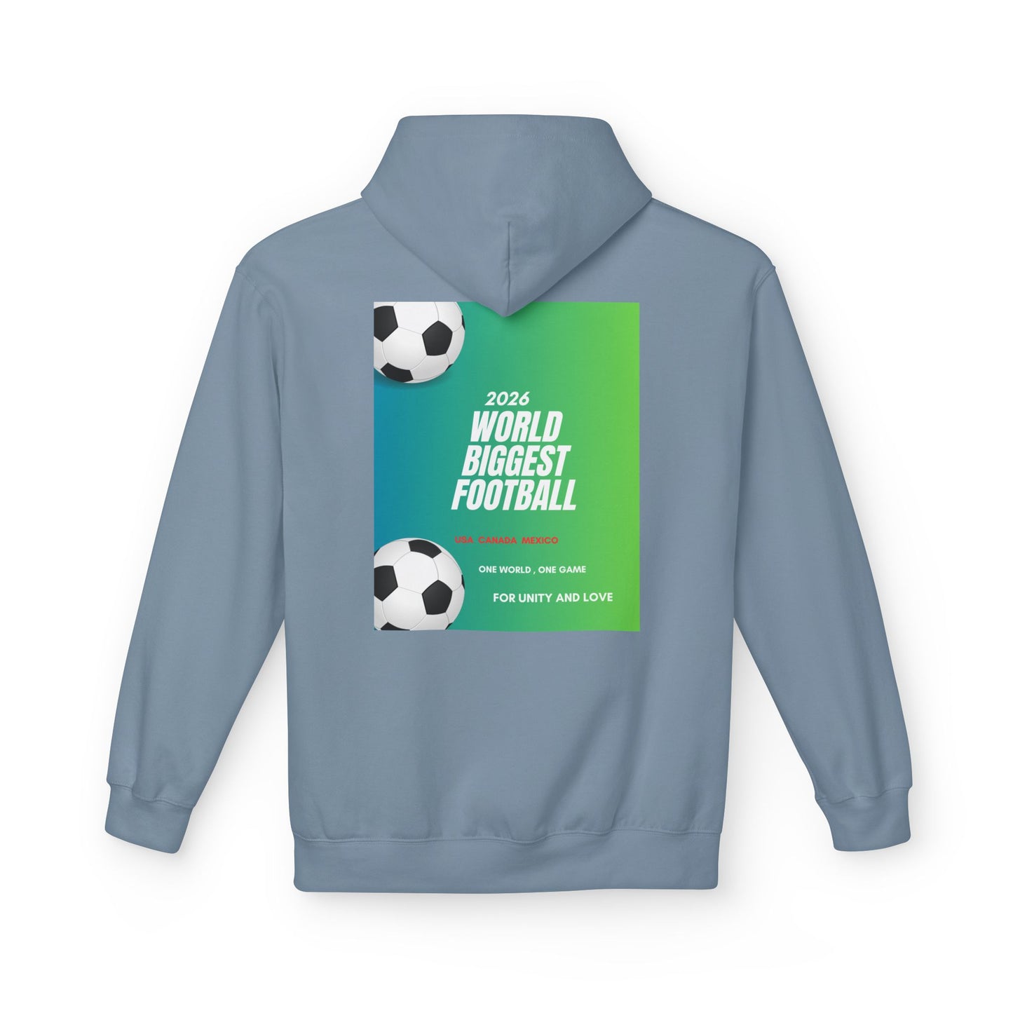 World Biggest Football 2026 Hoodie – Soccer Event Poster Design
