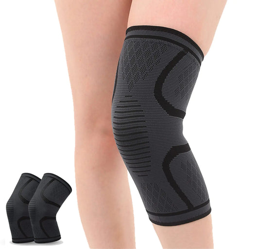 Knee Braces for Knee Pain 2 Pack Knee Pads Knee Sleeves Weightlifting Knee Compression Sleeve Knee Support Knee Flex Wrap Knee Sleeves (Large Black)
